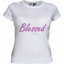 Tricou alb femei, Blessed